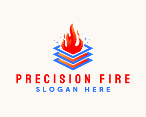 Industrial Fire Heating  logo design