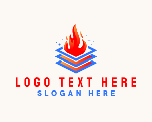 Fire - Industrial Fire Heating logo design