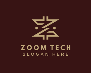 Golden Crypto Tech Letter Z logo design