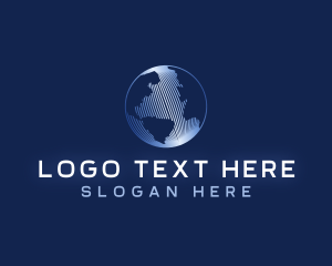 Map - Globe Digital Technology logo design