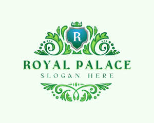 Royal Garden Shield Crest logo design