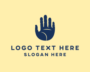 High Five - Human Hand Print logo design