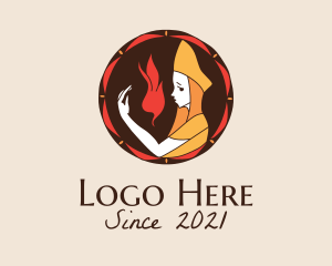 Ancient - Ancient Sorceress Woman logo design