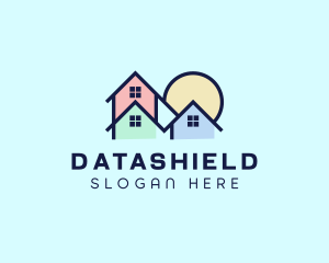 Colorful Neighborhood House Logo