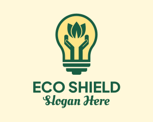 Eco Friendly Bulb  logo design