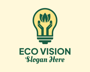 Eco Friendly Bulb  logo design