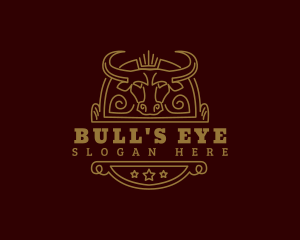 Bull Horn Crest logo design