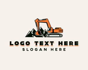 Industrial - Excavator Mining Contractor logo design