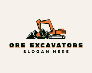 Mining - Excavator Mining Contractor logo design