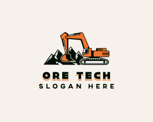 Mining - Excavator Mining Contractor logo design