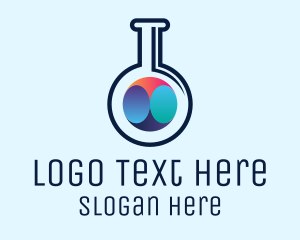 Spoon And Fork - Chemist Laboratory Flask logo design