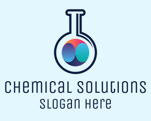 Chemist Laboratory Flask logo design