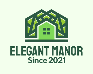 Manor - Green Residential House logo design