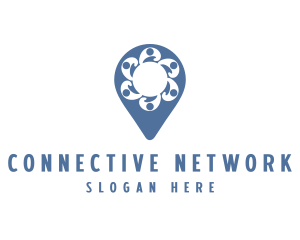 Meetup - Team Meeting Location Pin logo design