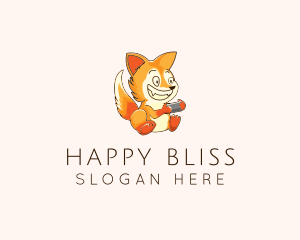 Happy Gamer Fox logo design