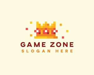 Crown Pixel Gaming logo design