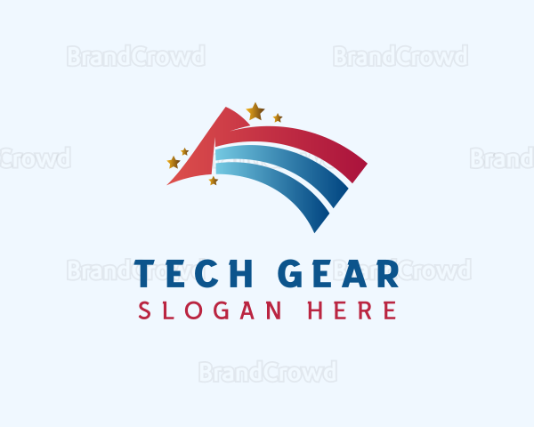 Flag Patriotic Banner Logo