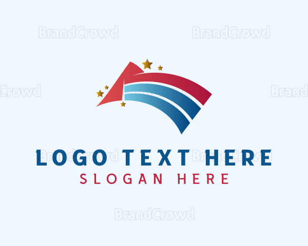 Flag Patriotic Banner Logo