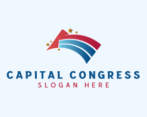 Congress - Flag Patriotic Banner logo design