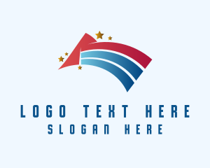 Republican - Flag Patriotic Banner logo design
