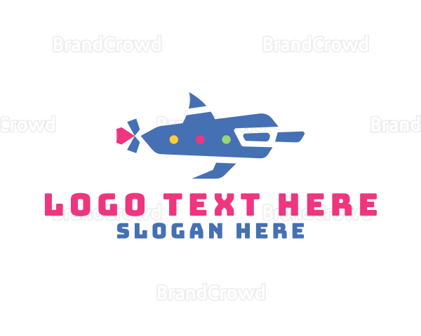 Creative Dolphin Submarine Logo