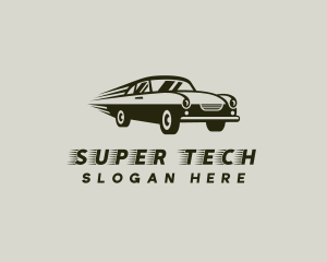 Vintage Racing Car logo design