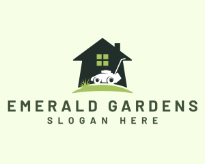 Home Lawn Mower logo design