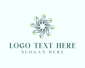 Eco Garden Leaves Logo