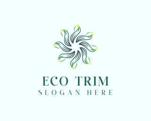 Eco Garden Leaves logo design