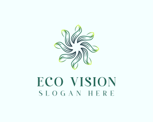 Eco Garden Leaves logo design