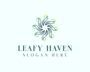 Eco Garden Leaves logo design