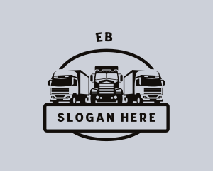 Freight - Logistics Trucking Vehicle logo design
