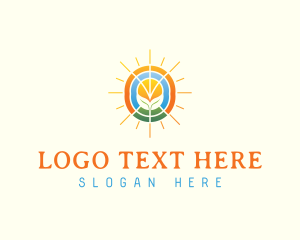 Sun - Agricultural Solar logo design