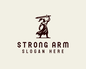 Strong Sword Man  logo design