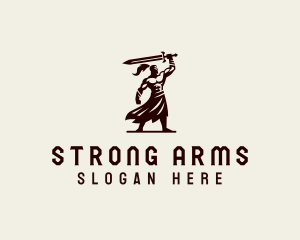 Strong Sword Man  logo design