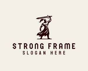 Strong Sword Man  logo design