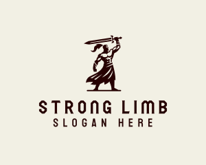 Strong Sword Man  logo design