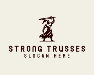 Strong Sword Man  logo design