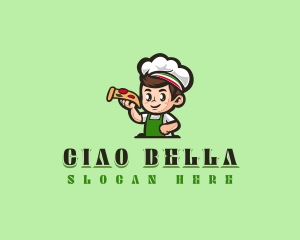 Pizza Cooking Chef logo design