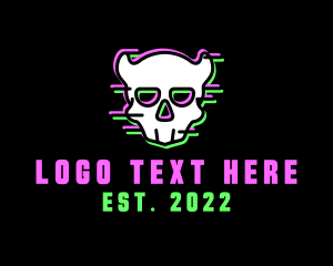 Streamer - Hacker Skull Punk Streamer logo design