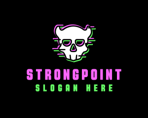 Skate - Hacker Skull Punk logo design