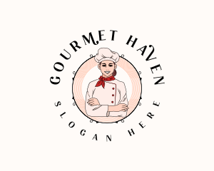 Culinary Chef Woman logo design