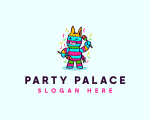 Pinata  Birthday Party logo design