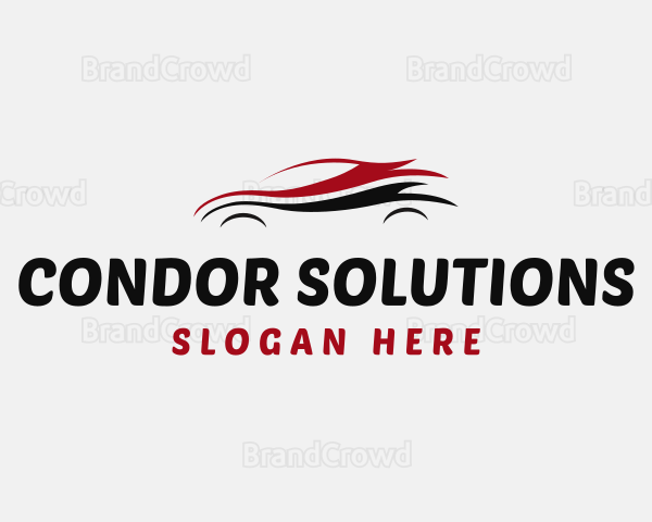 Car Sedan Automobile Racing Logo