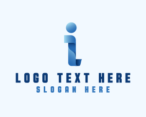 Internet App Letter I logo design