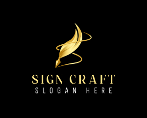 Sign - Quill Sign Writing logo design