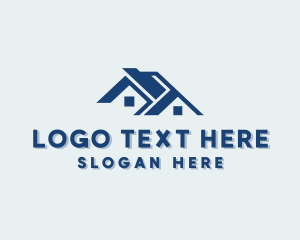 Leasing - House Roofing Property logo design
