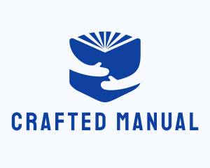 Manual - Blue Learning Book logo design