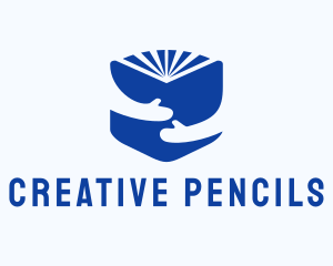 Blue Learning Book logo design