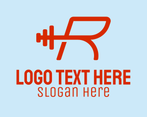 Fitness Equipment - Physical Trainer Letter R logo design